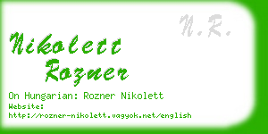nikolett rozner business card